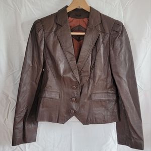 Vintage Genuine Brown Leather Jacket Sized M